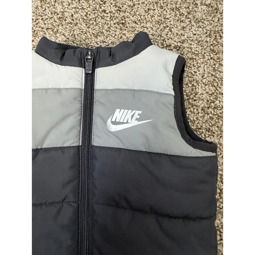 Nike Toddler Puffer Vest Black Fall‎ Outerwear Unisex Kids Size 12 Months